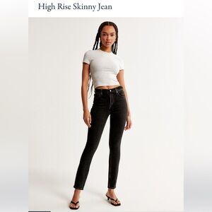 Abercrombie high rise skinny black jeans